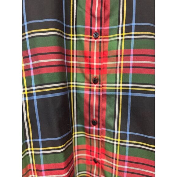 Foxcroft Non-Iron Shaped Fit Holiday Plaid Button Up Shirt sz 24W - Picture 3 of 6